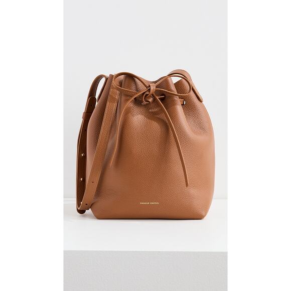 MANSUR GAVRIEL Hazelnut Brown Tan Cowhide Leather Soft Mini Bucket Bag - Picture 2 of 11